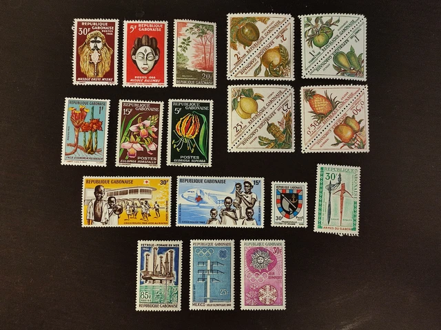AN83/ Gabun - Gabon - Sammlung 4 - 1962 1964 1966 1967 1969 - MNH MH