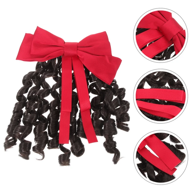 Fiocco, parrucca lunga, riccia, ondulata, ballo di fine anno, cosplay, capello,