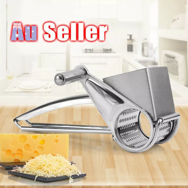 4 Set Hand Held Stainless Steel Cut Rotary Cheese Grater Slicer Multifunction