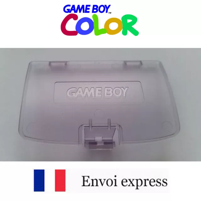 Cache pile Violet transparent Game Boy Color neuf [Battery cover Gameboy GBC]