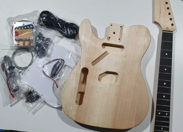 LEFT HANDED Tele Electric guitar complete kit guitar unfinished unbranded DIY TL