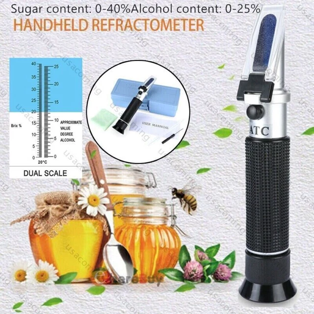 Rifrattometrosucco d'uvavino Contenuto zucchero Brix 0-40% Alcool 0-25%