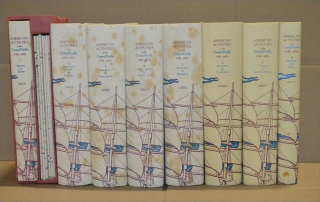 American Activities in the Central Pacific 1790-1870 - 9 Volume Set + MAPS 1966