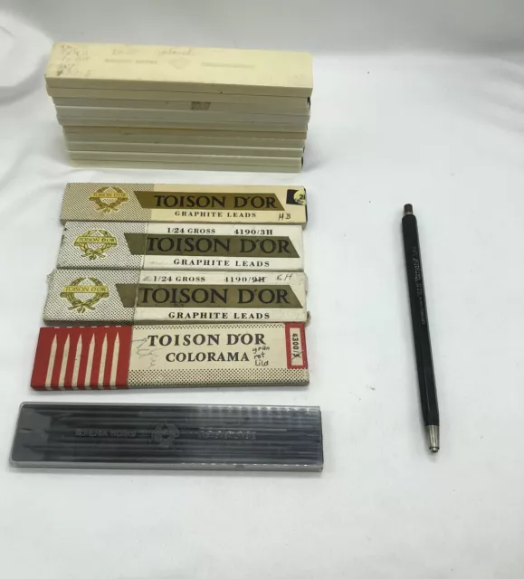 DDR FALL BLEISTIFT / DRUCKSTIFT mit Konvolut Ersatzminen - VINTAGE