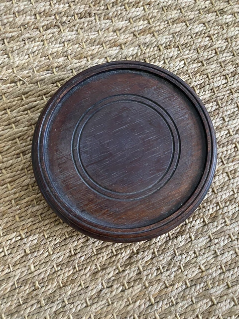 VINTAGE WOOD ORIENTAL Fish Bowl Planter Ginger Jar Vase Plant Stand