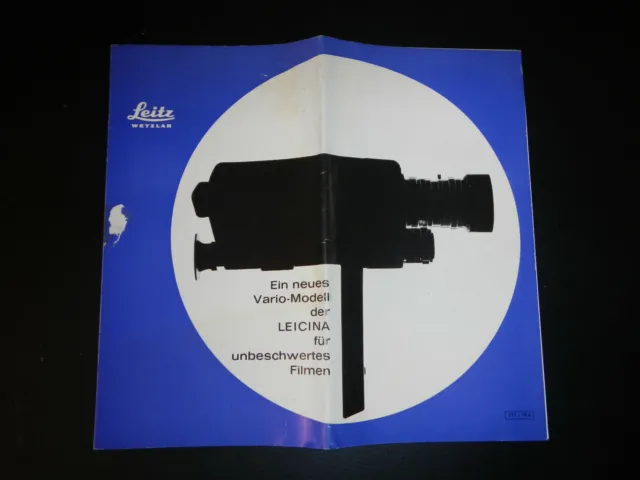 Leitz - Leicina 8 mm Filmkamera 8 SV- Broschüre / Prospekt