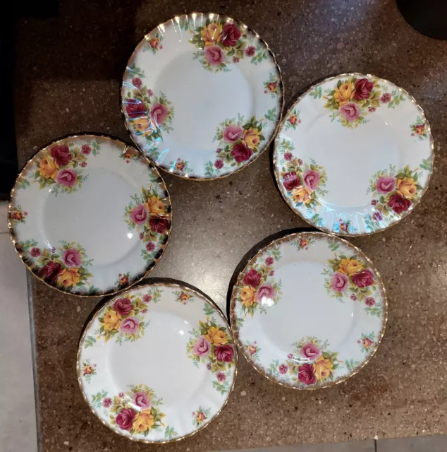 5x Royal Stafford Bone China “ Bouquet “ Side Plates 16.5cm / 6.5”