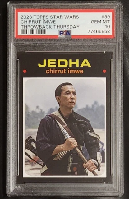 Chirrut Îmwe 2023 Topps Throwback Thursday Star Wars #39 PSA 10 GEM MT