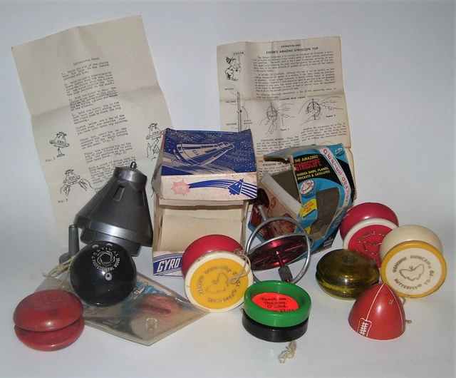 Vtg Lot Duncan Butterfly Festival Bowling Ball Charmore Gold Award & Gyroscopes Vtg Lot Duncan Butterfly Festival Bowling Ball Charmore Gold Award & Gyroscopes