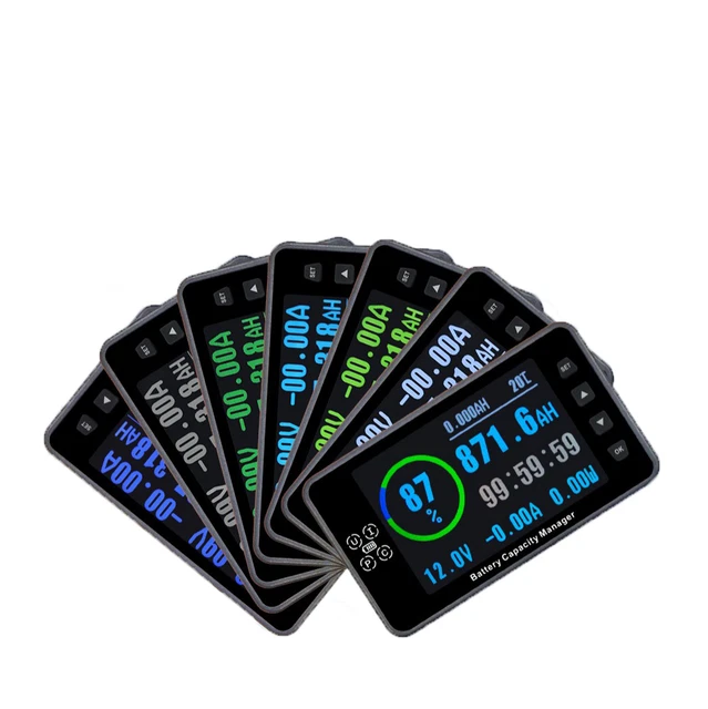 Koolertron Moniteur De Batterie Avec Shunt Intégré De 100A 0-120V Bluetooth Écran LCD 2,4 Pouces