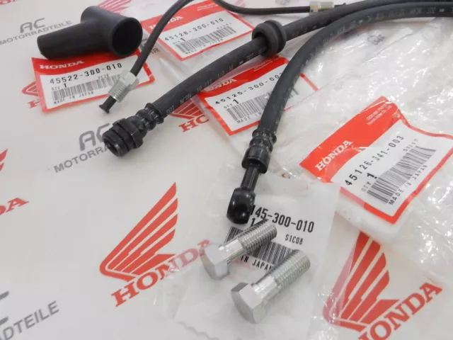 Honda CB 750 Four K0 K1 K2 Brake Line Set Metal Rubber Cap Hollow Screw New