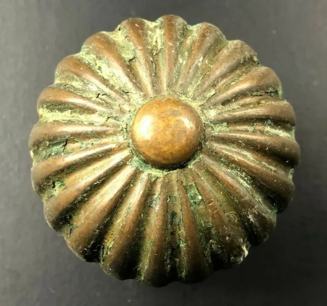 Antique Doorknob Victorian Hardware Architecture Salvage HEAVY Flower Rosette