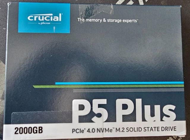 Crucial P5 Plus 2 TB M.2 PCIe 4.0 x4 NVMe SSD 100 % Lebensdauer 0 GB Lesen und Schreiben