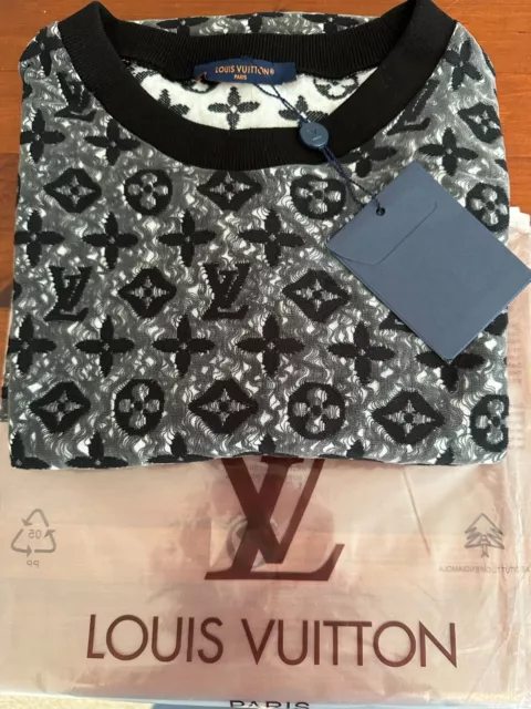 Louis Vuitton LV Stripe Accent Monogram TShirt Brown st01 XS - LD