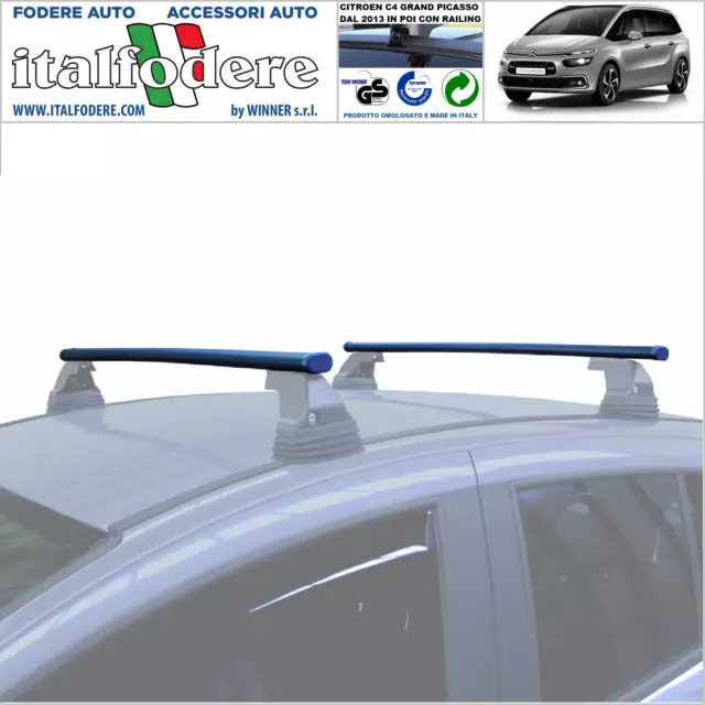 Barras de Techo Tronco Baca Citroen C4 Grand Picasso Barandilla 2013>