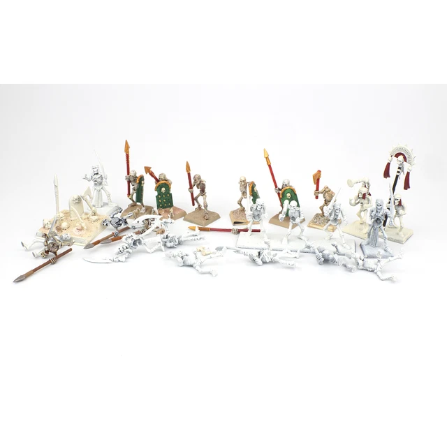 Tomb Kings Skeleton Warriors + Bits Lot - Warhammer Fantasy Age of Sigmar THG