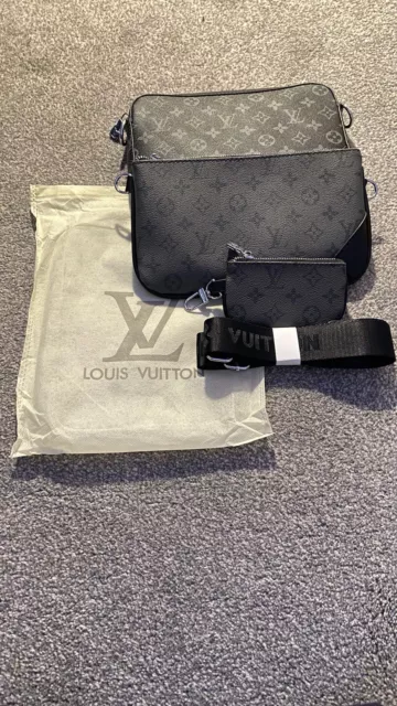 Louis Vuitton Monogram Trio Messenger Bag Black Grey – Crepslocker