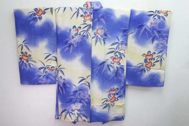 8324C3 Silk Vintage Japanese Kimono Haori Jacket Tachibana