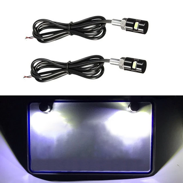 2 Lampes LED Plaque D'immatriculation 3W 12V - Pour Audi RS4 / S8 Cabriolet - Blanc 6000K étanche