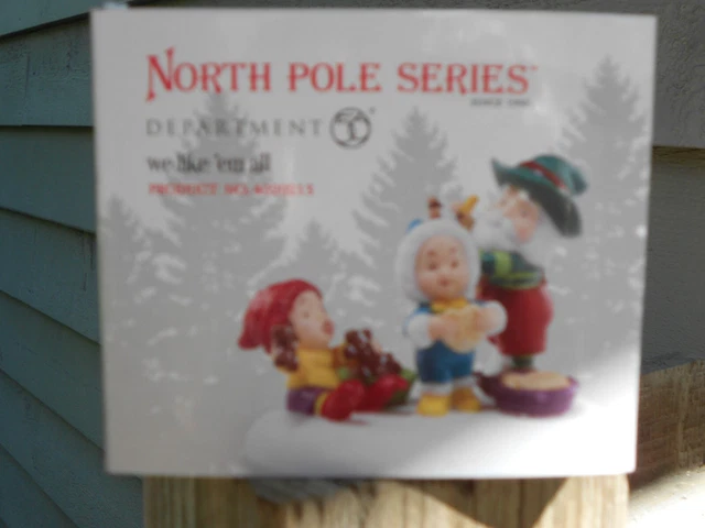 DEPT 56 NORTH POLE VILLAGE Accessory WE LIKE 'EM ALL NIB