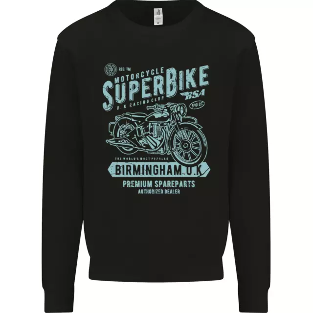 Superbike Birmingham Motorcycle Biker Kids Sweatshirt Jumper