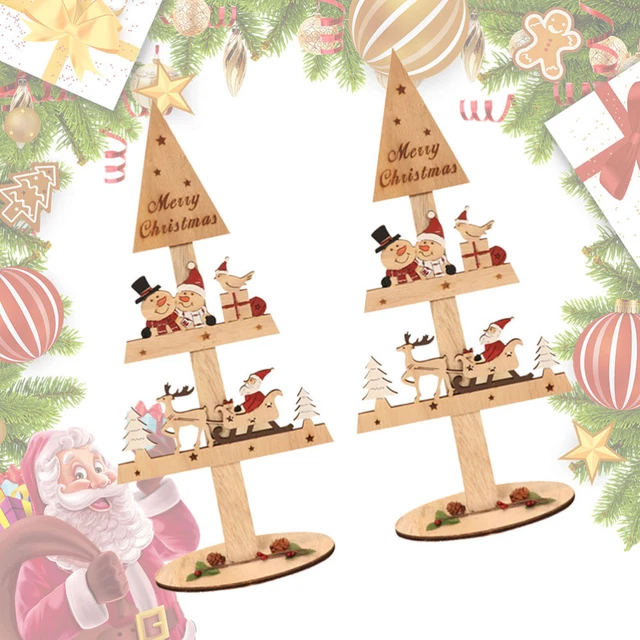 2 pz albero di Natale falso bambù decorazioni natalizie sul tavolo