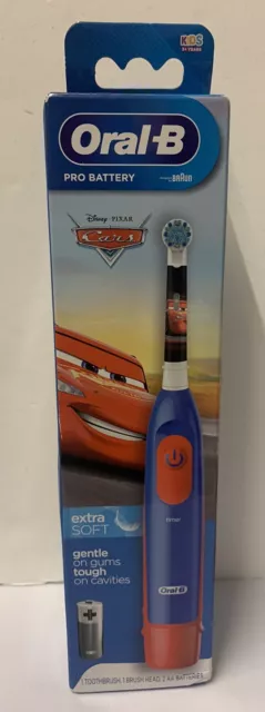 Braun Oral-B Pro Kids Battery Toothbrush Disney Cars Edition W/Battery Boxed New