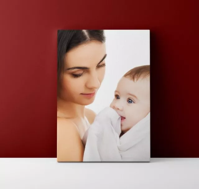 customized Your Photo On Canvas Print, Framed & Ready to Hang, PORTRAIT shape