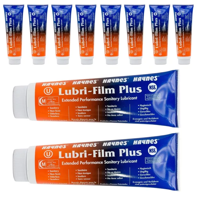 HAYNES LUBRIFILM LEBENSMITTELSICHER FETTSCHMIERMITTEL SANITÄR LUBRI-FILM 4oz RÖHRE x 10