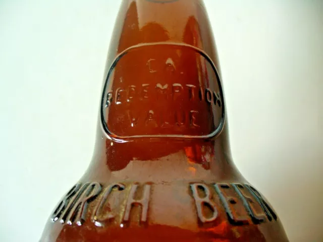 Birch Beer Bottle W/ Original BOTTLE CAP