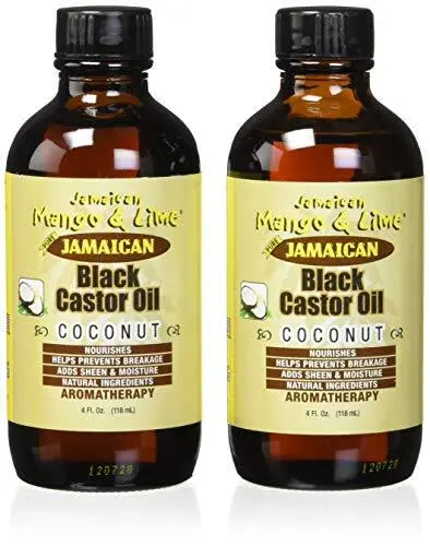 Jamaican Mango & Lime Black Castor Oil With Coconut, 4 Oz (Pack Of 2)
