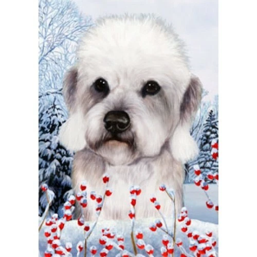 Winter House Flag - Pepper Dandie Dinmont Terrier 15211