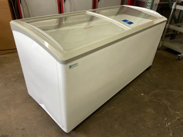 NEW 66" Sliding Curved Glass Ice Cream Freezer 18.5 Cu Ft NSF Excellence #8920