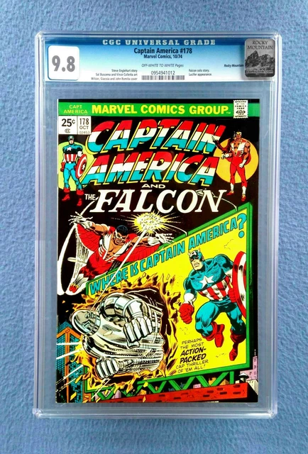 Captain America #178 Cgc 9.8 Nm/Mint Rocky Mountain Pedigree Marvel Comics