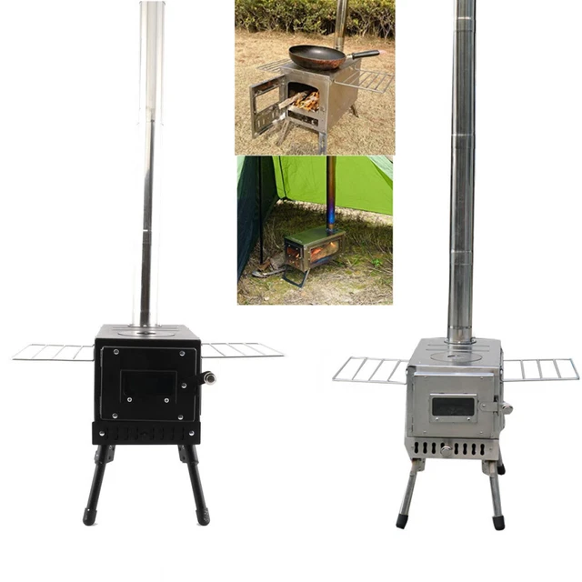 PORTABLE OUTDOOR WOOD Burning Stove Camp Tent Picnic Grill Cooking