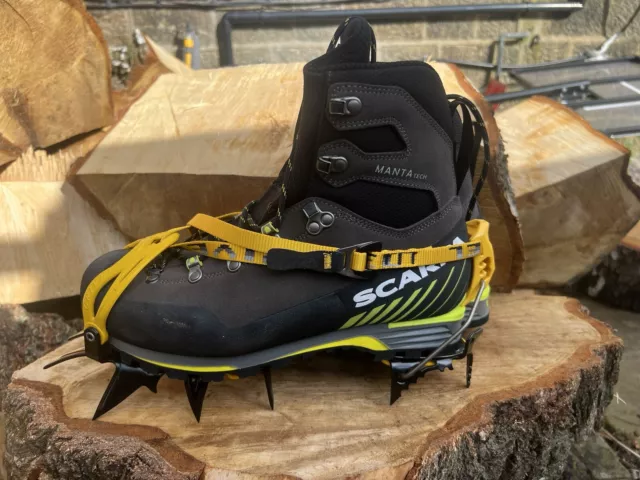 Scarpa Men's Manta Tech Gtx Mountaineering Boots & Grivel Crampons