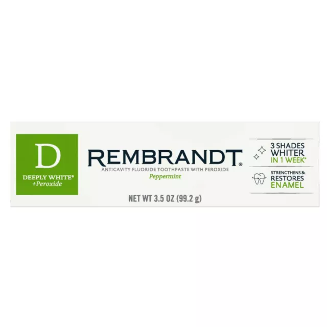 REMBRANDT Deeply White + Dentifrice 99,2 g 3,5 OZ Nouveau Blanchiment amlior