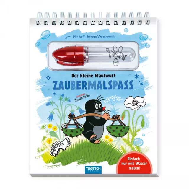 Trötsch 20098 Zaubermalspaß "Der kleine Maulwurf" 12 Seiten mit Wasserstift