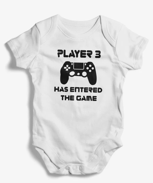Player 3 Baby Vest, Gaming Dad, Future Gamer, Gamer Baby shower gift by BHUR