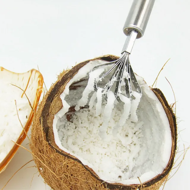 Herramientas de cocina de acero inoxidable para frutas afeitadora de coco cocina pescado escamas herramientas D$v