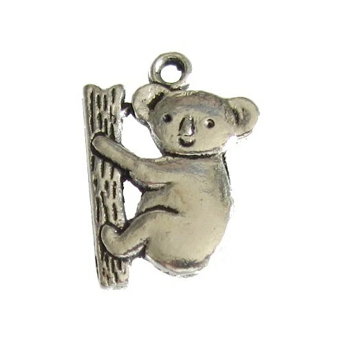 5 Breloques _ KOALA arg 20X14mm _ Perles charms création bijoux bracelet _ B875