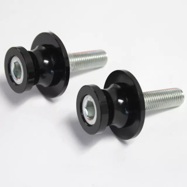 NEW 6mm Rear Black Swingarm Slider Spools for Yamaha YZF-R1 YZF R1 2002 3