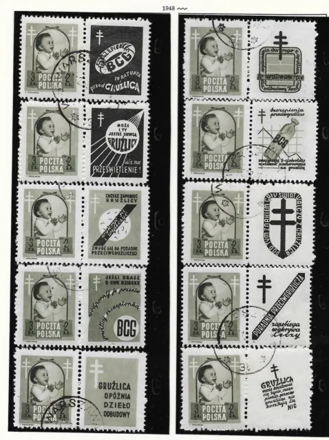 Poland stamps 1948 MI 511Zf(10x)  CANC  VF