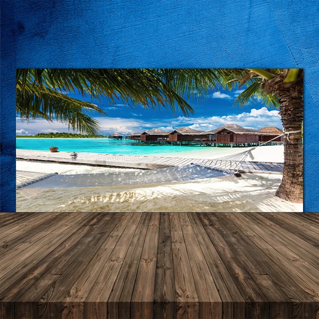 Tulup 100x70cm Crédence de cuisine sur verre sécurité:- Paysage