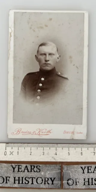 CDV Foto photo Soldat Portrait 1905-18 Atelier Bruere u. Kroth Dieuze Lothringe