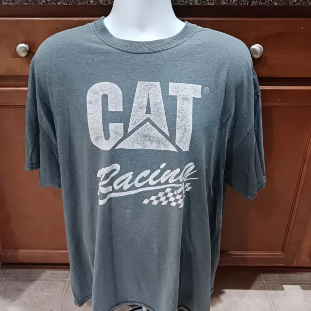 Richard Childress Racing RCR Team Issued CAT Racing Gray Shirt NASCAR T-shirt