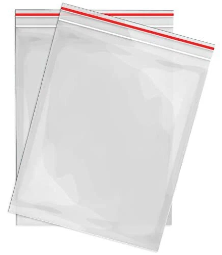 RAGO® Sachet Plastique Transparent 120x180mm Pochon Lot de 100 sachets à Ferm...
