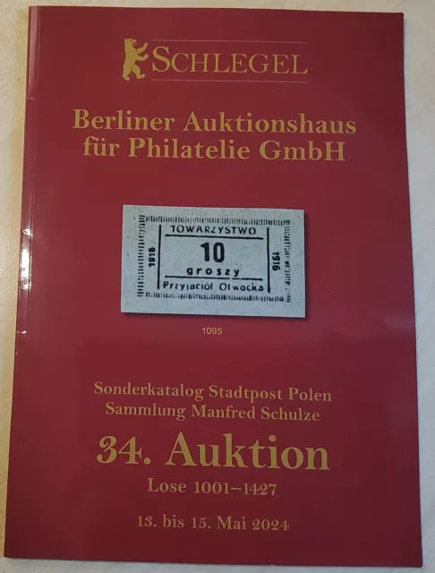 Auktionskatalog Stadtpost Polen Sammlung Schulze
