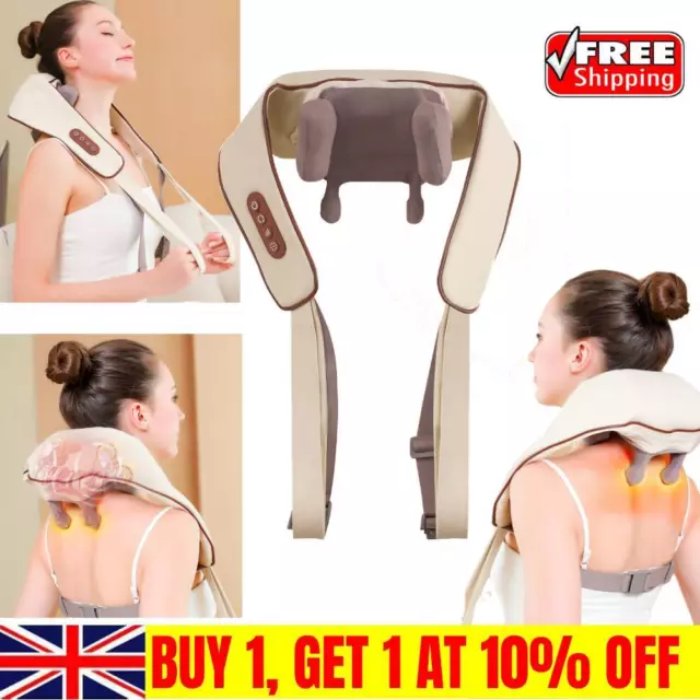 3D Kneading Back Massager Shiatsu Neck & Back Massager Neck Shoulder Massager