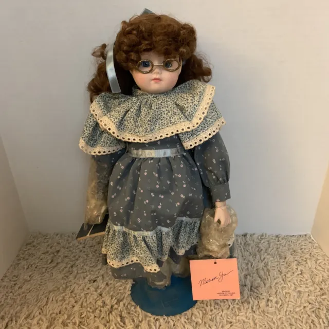 Marian Yu 15” Brenda School Girl Porcelain Doll 1987